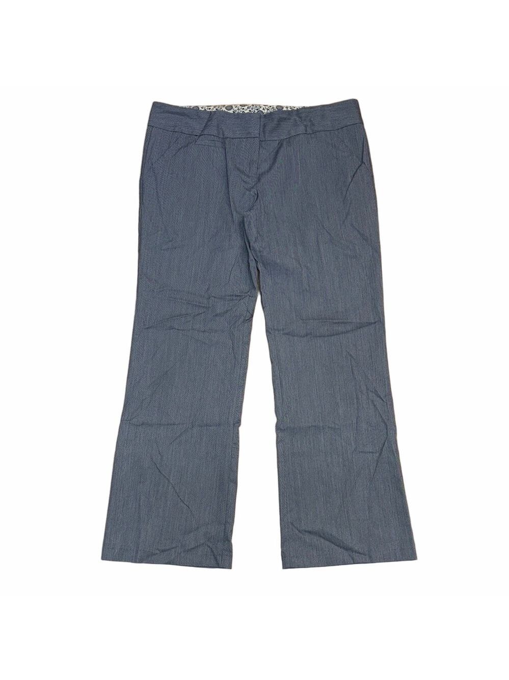 Studio Y 15/16 Blue Stretch Straight Leg Dress Pants Work Trousers